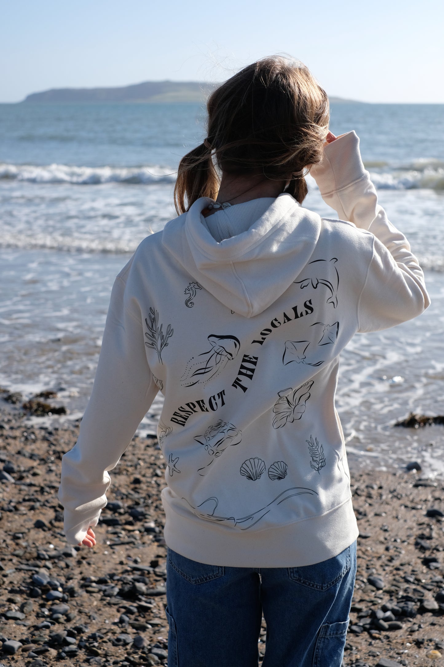 'Respect the Locals' Luxury Cream Hoodie