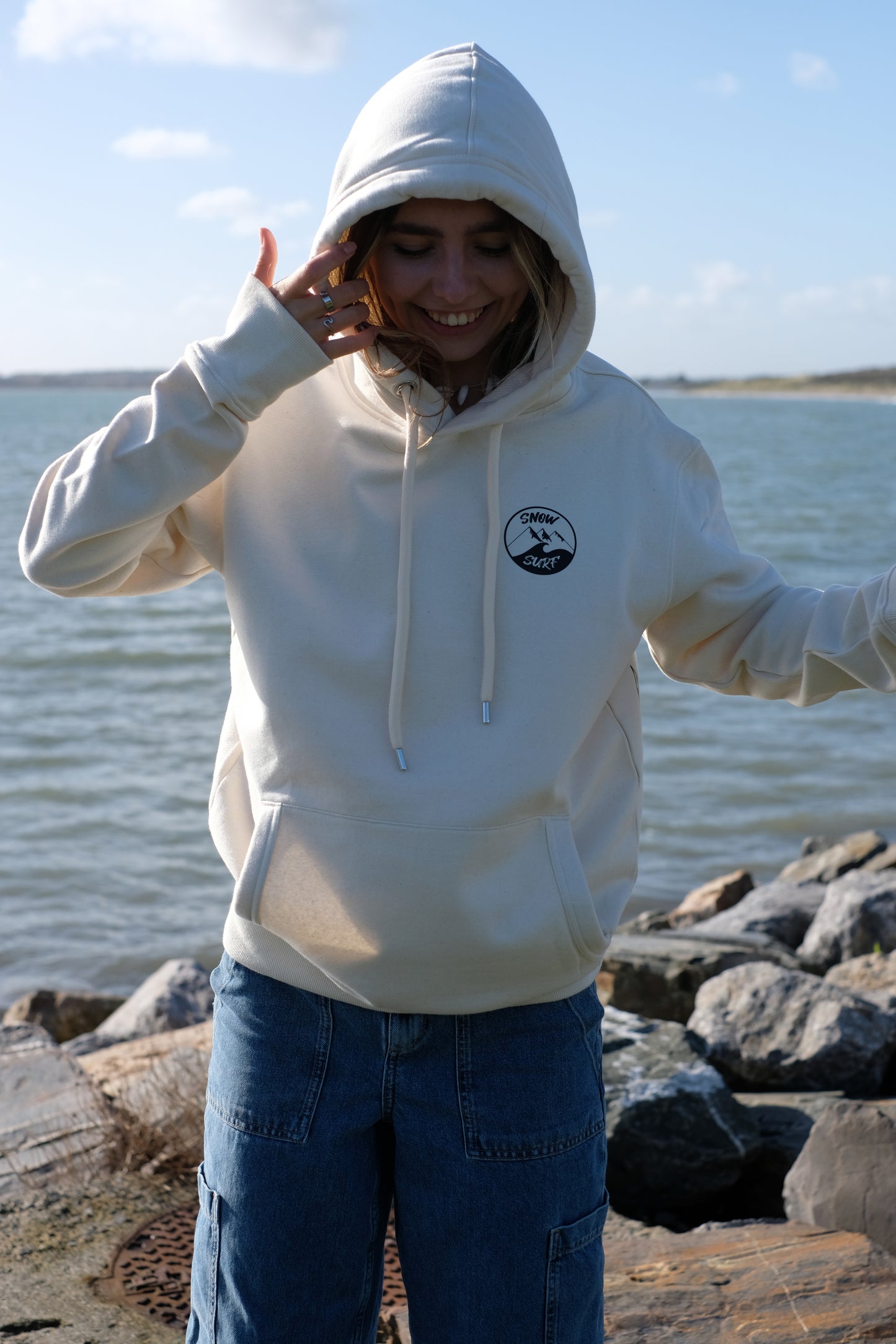 'Respect the Locals' Luxury Cream Hoodie