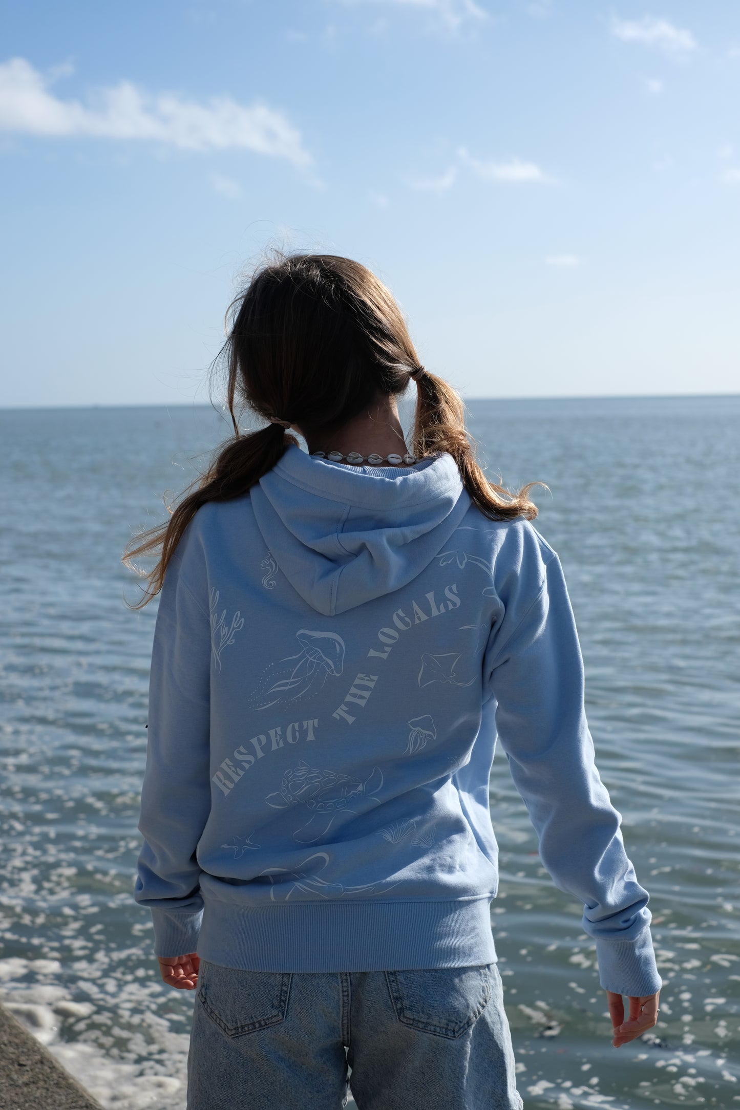 'Respect the Locals' Luxury Blue Hoodie